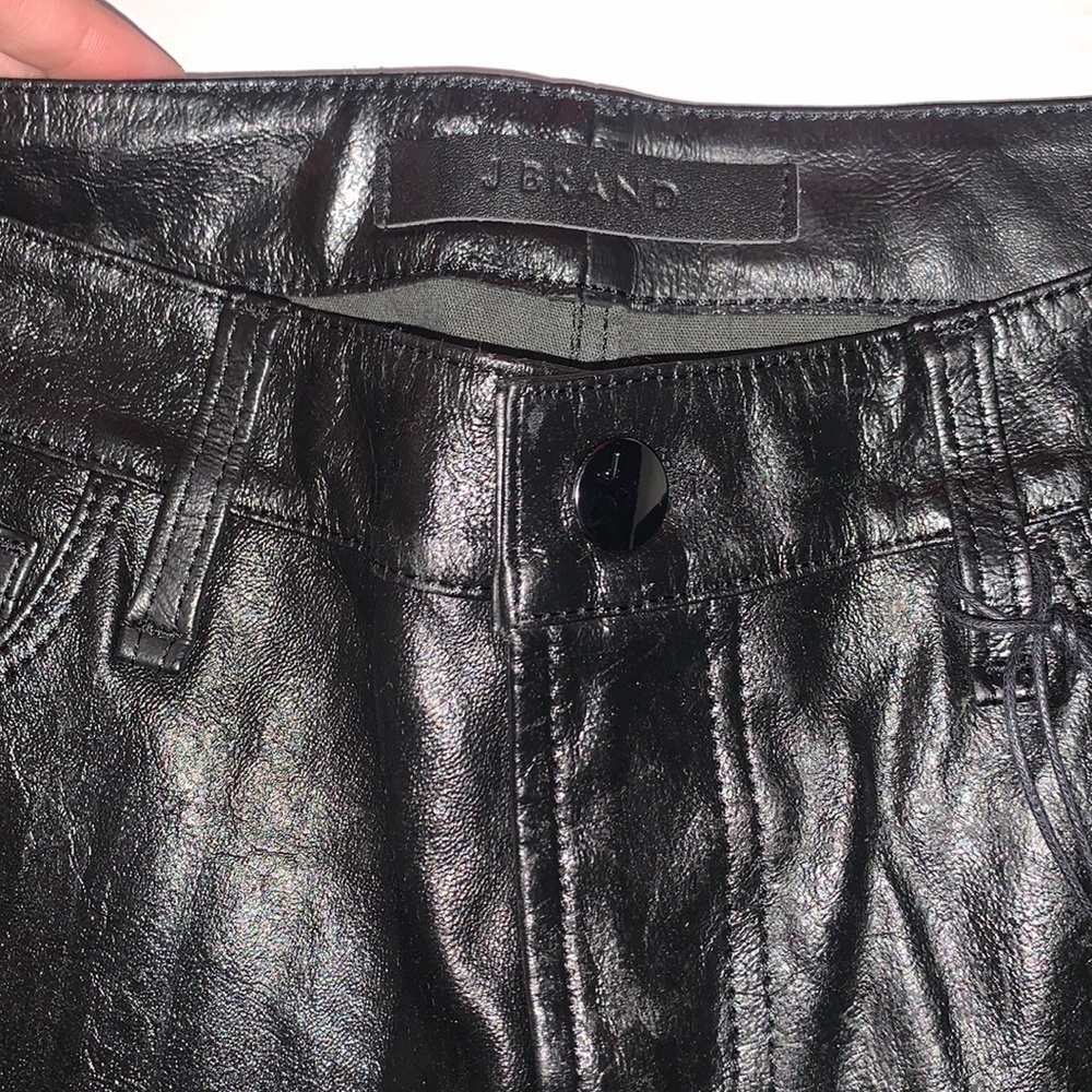 NWT! Black Franky Mid Rise Lamb Leather - Picture 3 of 7